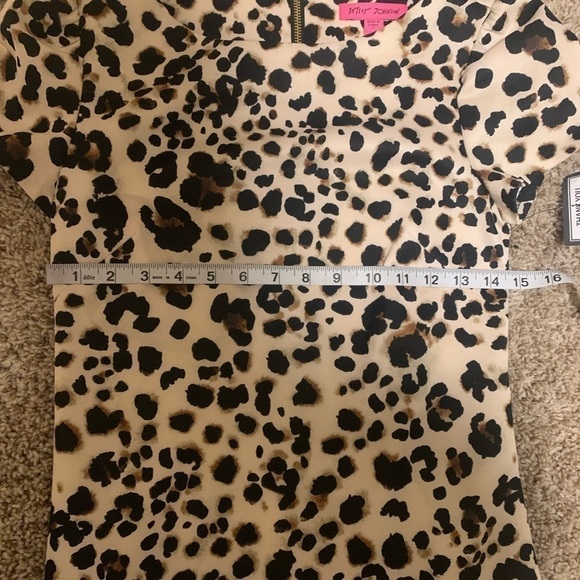 NWT Betsey Johnson Scuba Ruffle Hem Animal Dress 0 - Picture 3 of 8